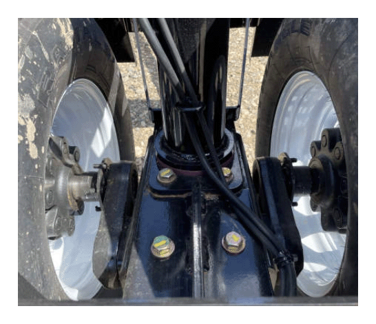Flexcart 48 header trailer narrow front wheel spacing
