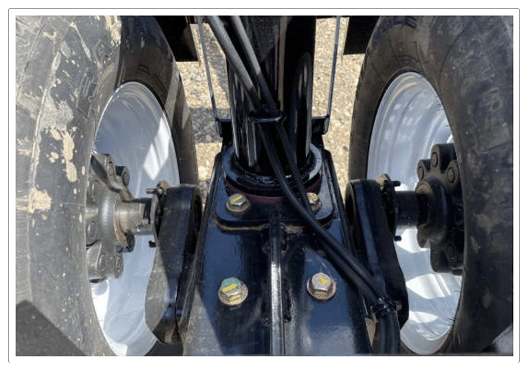 Flexcart 48 header trailer front axle detail