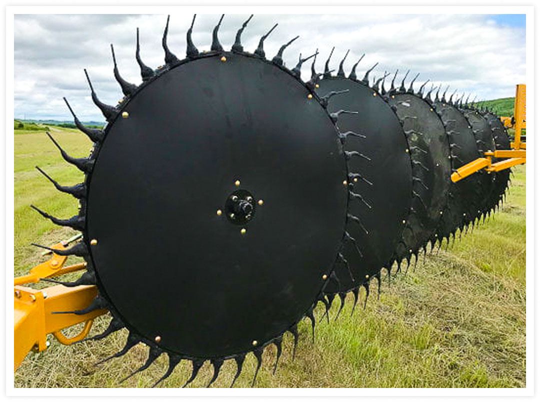 Rubber-Mounted Tine Wheels